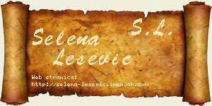 Selena Lešević vizit kartica